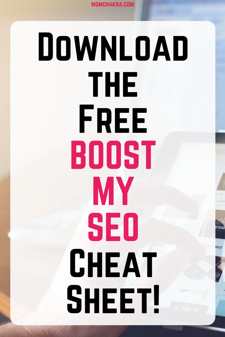 Rank higher on Google search engine. Download this free cheat sheet to boost your SEO. If you start today, you will rank tomorrow. FREE RESOURCE: BOOST YOUR SEO CHEAT SHEET via @momchakra