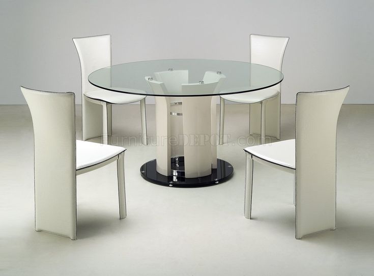Modern Round Glass Dining Table Clear Top Set Room Modern Round Glass Dining Table Clear, Modern Round Glass Dining Table And Chairs