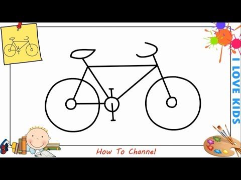 Draw Easy Bike 4 (6) How to draw a bike (bicycle) EASY step by step for kids ...