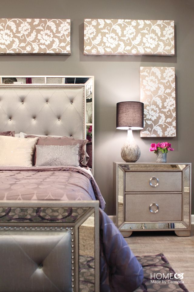 Glass bedroom set sale queen