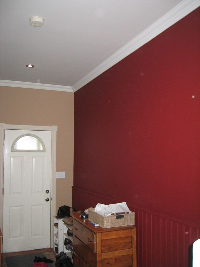 Thinking Of Doing Red With White Walls Since Our Baseboards Are Thinking Of Doing Red With White Walls Since Our Baseboards Are Taupe Instead For The Home In 2019 Room Paint