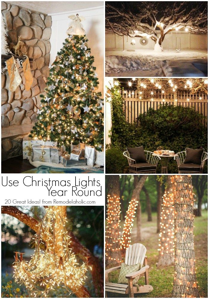 20 Great Uses For Christmas Lights YEAR ROUND! Those Inexpensive 20 Great Uses for Christmas Lights YEAR ROUND! Those inexpensive light strings aren't just for the tree at Christmas. Use these ideas to to make them a ... - 20 Great Uses For Christmas Lights YEAR ROUND! Those Inexpensive