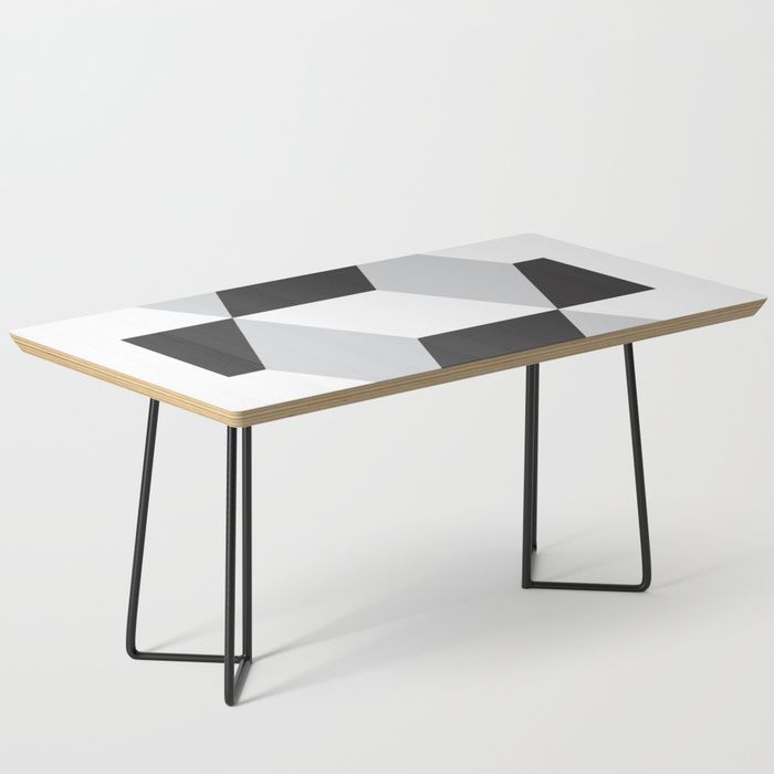 Cubism Black And White Coffee Table By Nileshkikuuchise Simple