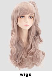 Brown Highlight Middle Part Bob Medium Straight Synthetic Wig #037771 @ Syntheti...