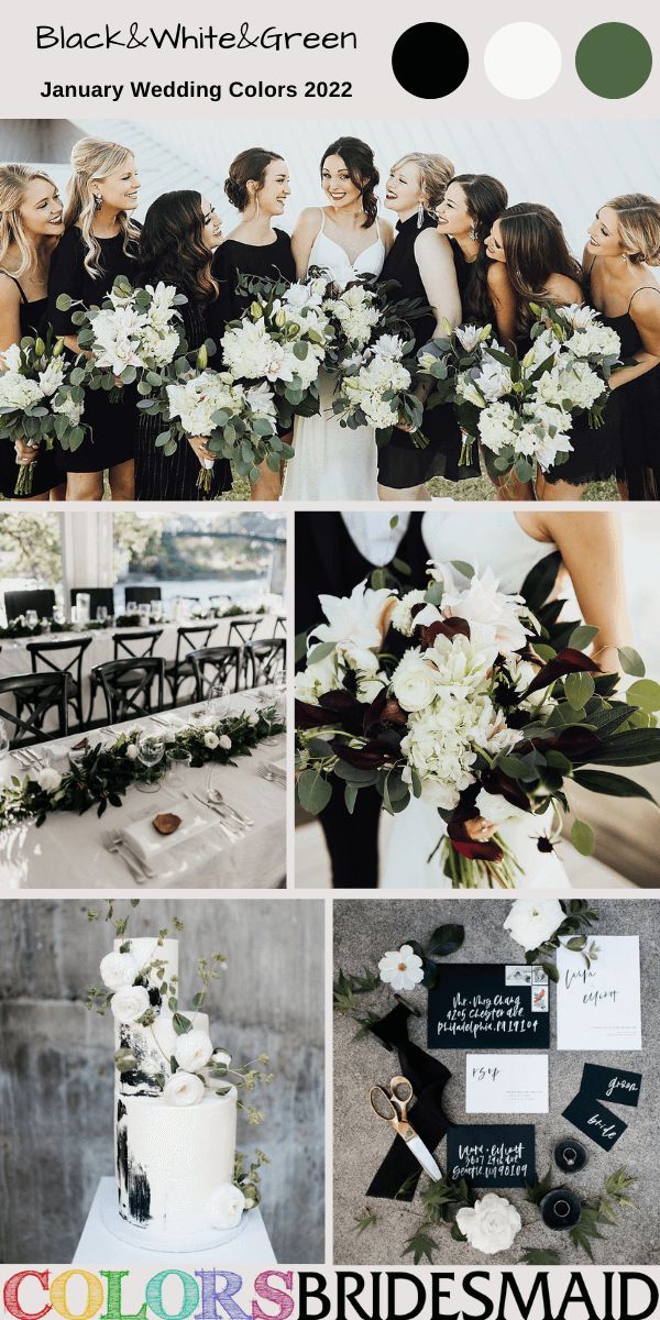 Best 8 January Wedding Color Combos for 2022 in 2021 | January wedding