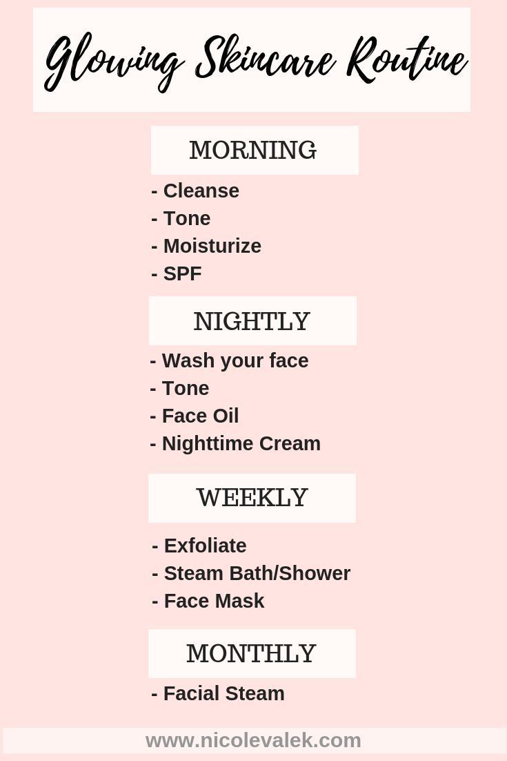 Glowing Skin Care Routine - Routines - Glowing skincare, Skin