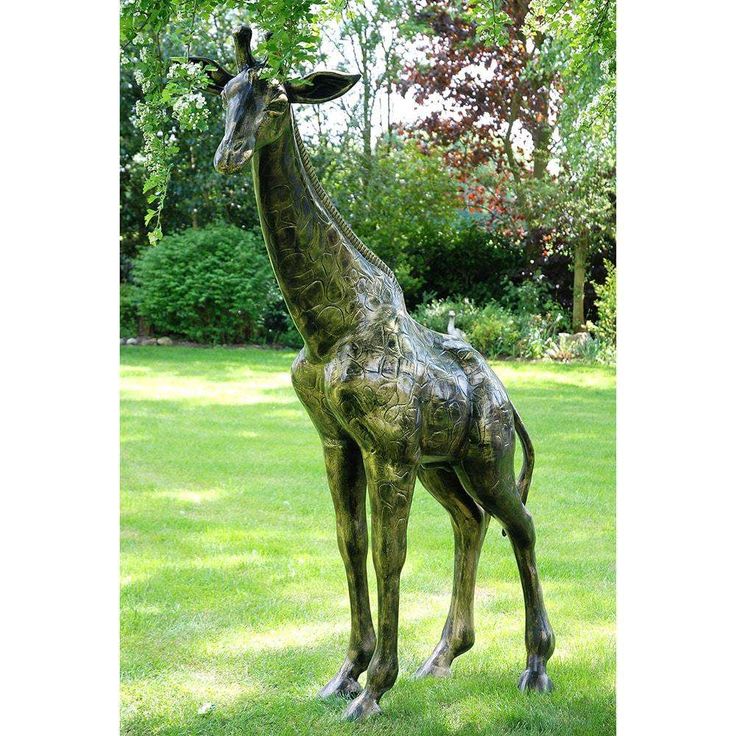 Freestanding Outdoor Metal Garden Giraffe Sculpture Statues Freestanding Outdoor Metal Garden, Metal Jungle Animals Garden Ornaments