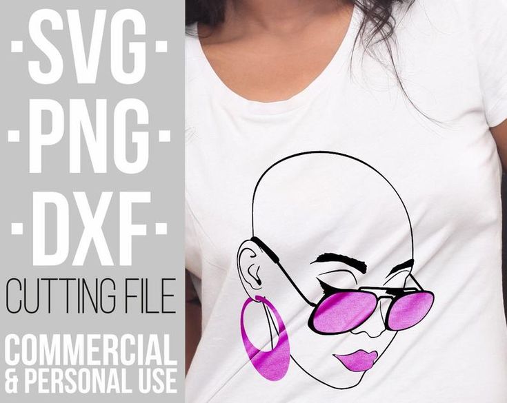 Download Black Woman with glasses svg Bald Afro woman svgBlack Girl ...