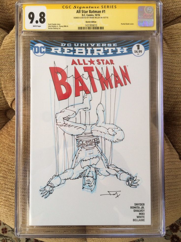 frank miller original sketch art cgc 9 8 all star batman frank miller original sketch art cgc 9 8 all star batman