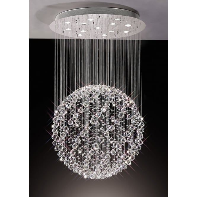 Large Contemporary Chrome Crystal Chandelier Large Contemporary Chrome Crystal Chandelier