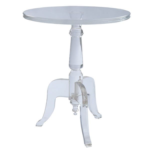 Acrylic Side Table Modeled After An 18th Century European Table From Wisteria Acrylic Side Table Modeled After An 18th Century European Table From Wisteria