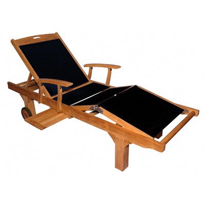 Buy Sling Arm Chaise Lounge Color: Black | Teak chaise ... Buy Sling Arm Chaise Lounge Color: Black | Teak chaise ... on Living Accents Sling Folding Chaise id=40981