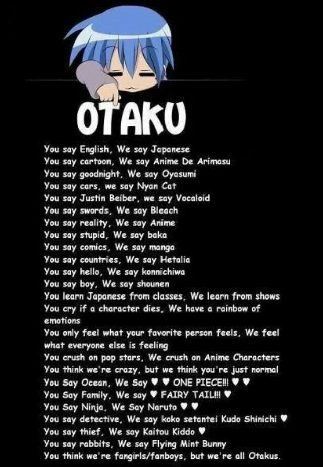 Pin by Fabiola Villalobos on Anime | Otaku, Otaku anime, Otaku problems
