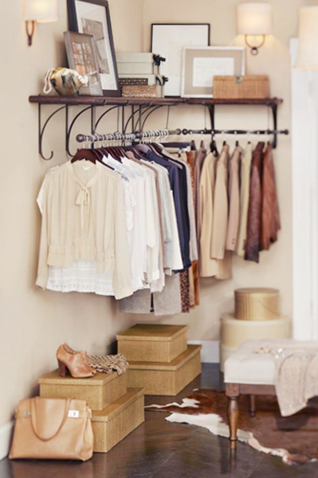 Makeshift Open Closet If You Don T Have Enough E In Your Makeshift Open Closet If You Don T Have Enough E In Your Or For A Guest Room New Pinterest Designs Bedroom And