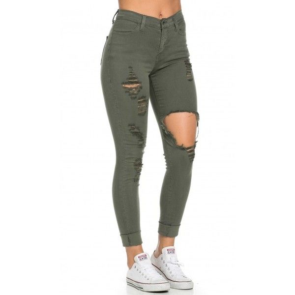 Best 25+ Green Skinny Jeans Ideas On Pinterest Green Skinnies 200+ Cute Ripped Jeans Outfits For Winter 2017. Olive Green ... - Best 25+ Green Skinny Jeans Ideas On Pinterest Green Skinnies