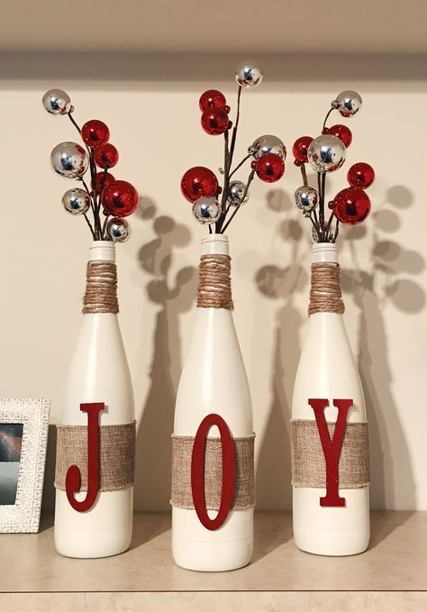 27 Ideas Diy Christmas Crafts Decorations Wine Bottles