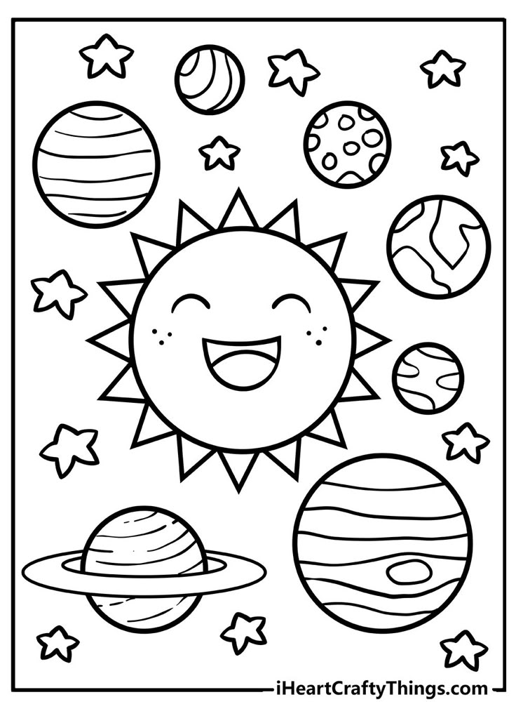 Free Printable Solar System Coloring - E3a1aa074468eca8e56740f822d4b6c8