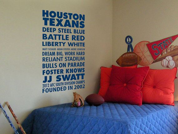 64 Best Texans Football Images On Pinterest Houston Houston Texans Subway Art Sports Vinyl Wall Word Decal On Etsy 34 00