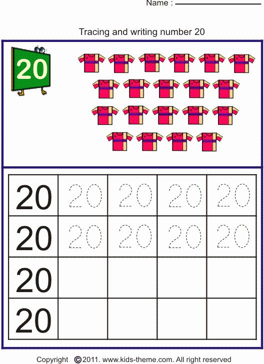 write numbers 1 20 worksheet for kids 001
