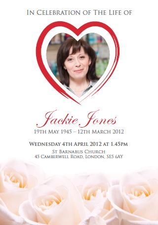 funeral stationery