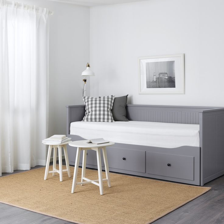 Hemnes Grey Day Bed With 3 Drawers Ikea Frame Ikea Day Bed Frame Hemnes, Ikea Sofa Bett Hemnes