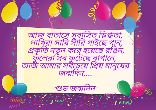 Bengali Happy Birthday Images - Happy Birthday Images in Bengali