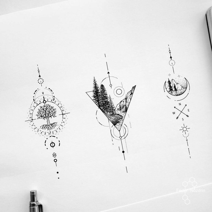 30+ Amazing Geometric Tattoos For 2020 || Why do so many people like geometric...