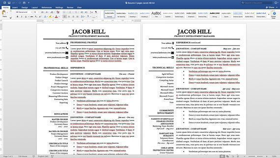 Resume template with a cover letter and references template! Get a great resume instantly! Resume idea, pretty resume, beautiful resume, personal resume, resume examples, perfect resume example, good resume, job resume, clean resume, best resume templates, resume samples, resume building, resume design template, creative resume ideas, resume template word, resume references, resume inspiration, professional resume template, downloadable resume templates, cv template, resume design layout, resume