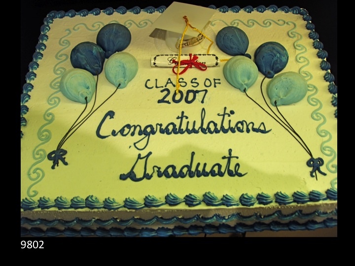 Blue White Graduation Cake Blue White Graduation Cake