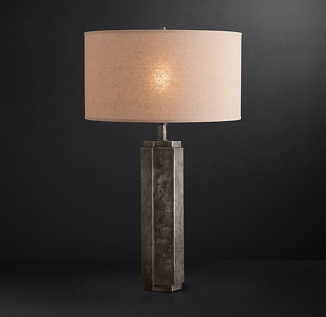 Hexagonal Column Table Lamp Lamp Vintage Table Lamp Modern Table Lighting