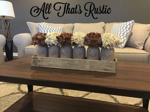 Coffe Table Decor barattolo grande centrotavola centrotavola di allthatsrustic Coffe Table Decor barattolo grande centrotavola centrotavola di allthatsrustic