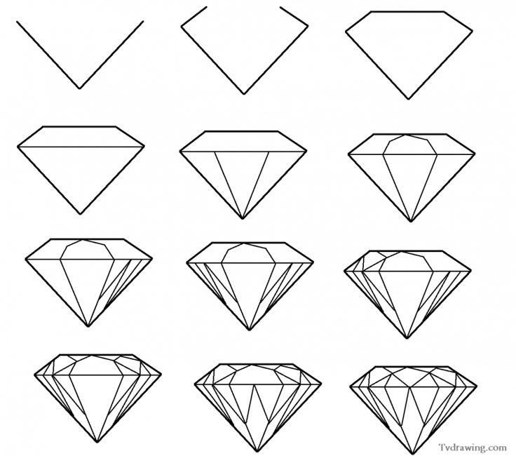 Simple Pattern To Draw | how to draw a simple diamond gemstone pattern easy free Simple Pattern To Draw | how to draw a simple diamond gemstone pattern easy free