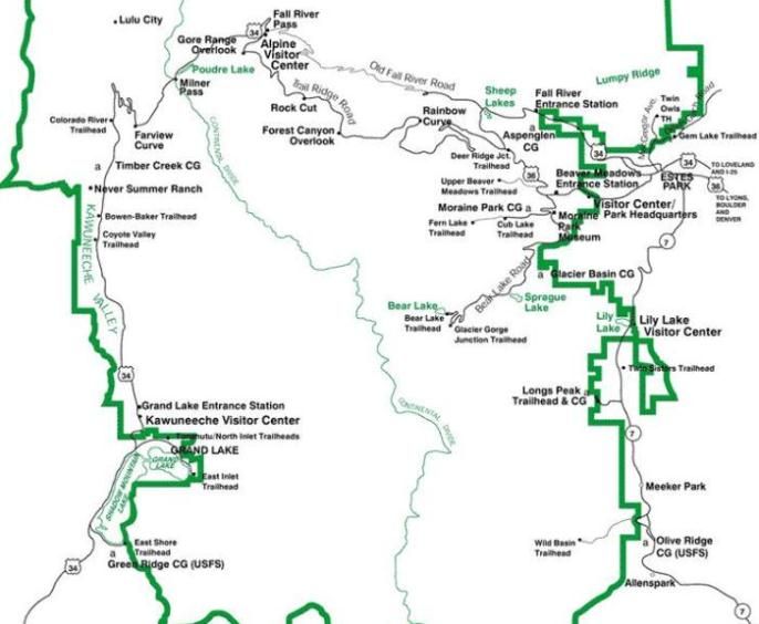 Rocky Mountain National Park trail maps | Rocky mountain national