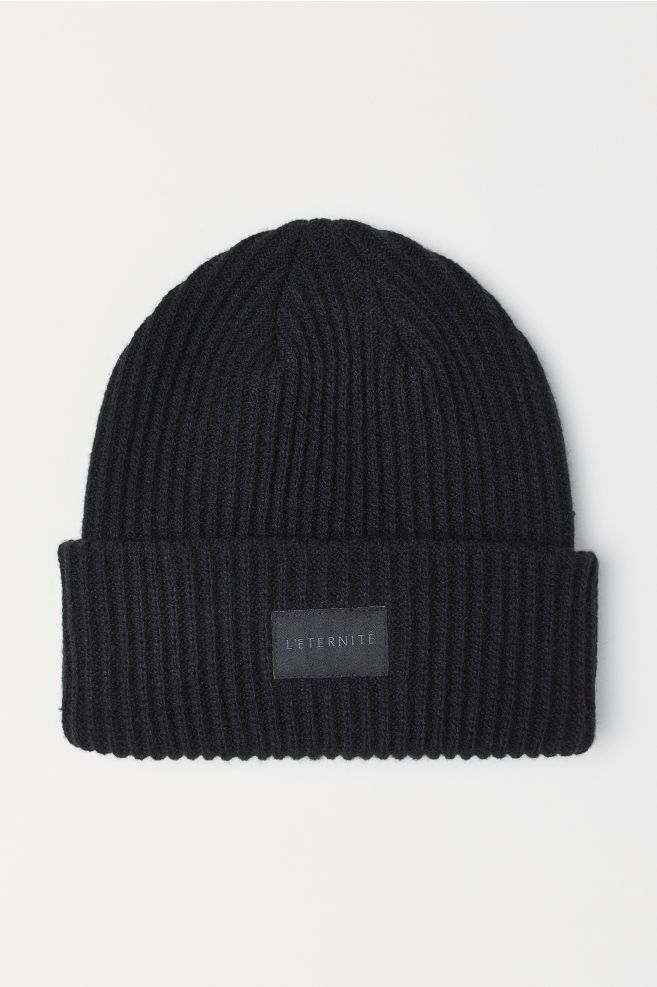 Black i-Smalls Men/'s Double Layered Ripped Beanie Autumn Winter Hat