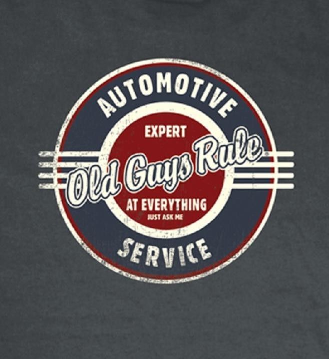 OLD GUYS RULE VINTAGE MOTORCYCLES CHARCOAL TEE SHIRT