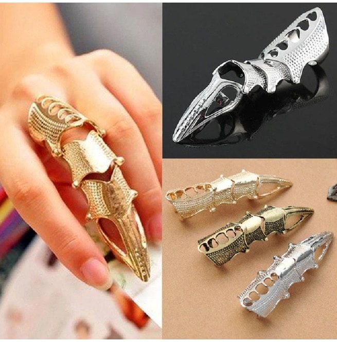 Full Finger Claw Knuckle Armor Ring Gothic Punk Rock Heavy Metal Steam Punk Mens Full Finger Claw Knuckle Armor Ring Gothic Punk Rock Heavy Metal Steam Punk Mens