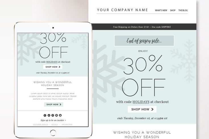 Sales Fashion Email Template Newsletter Eblast PSD Email | Etsy