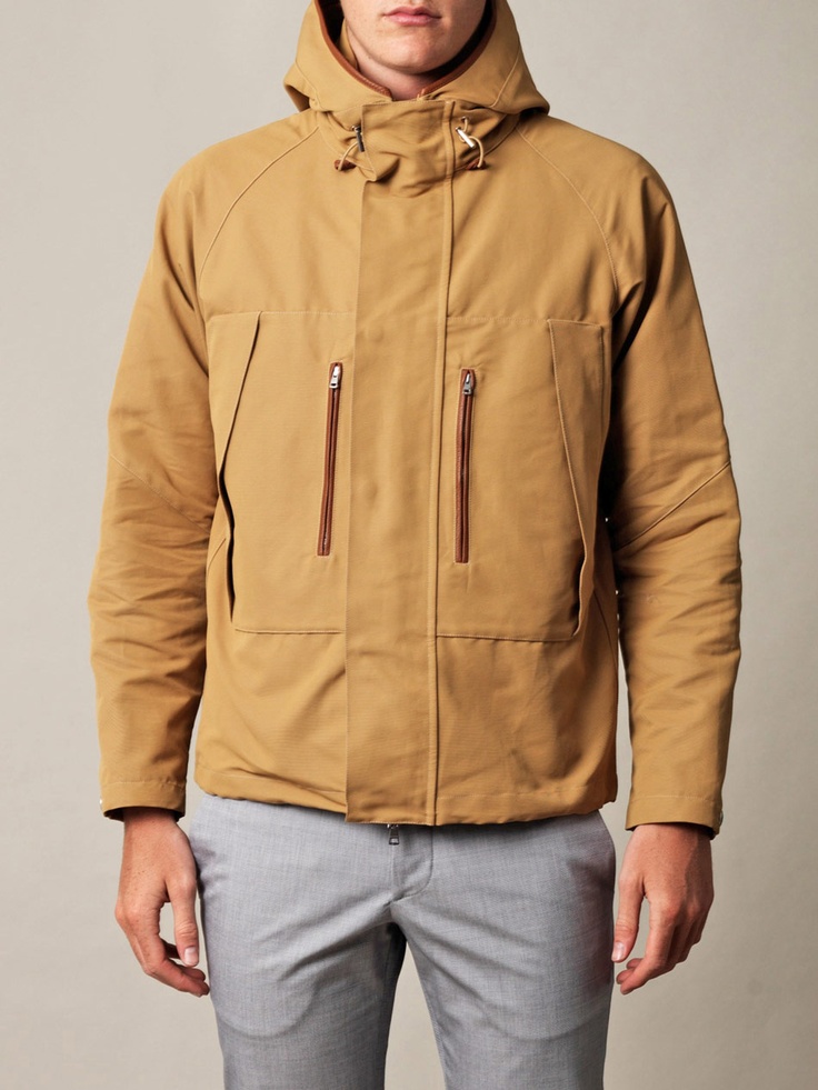 High Neck Drawstring Patchwork Outerwear - High Neck Drawstring Patchwork Outerwear