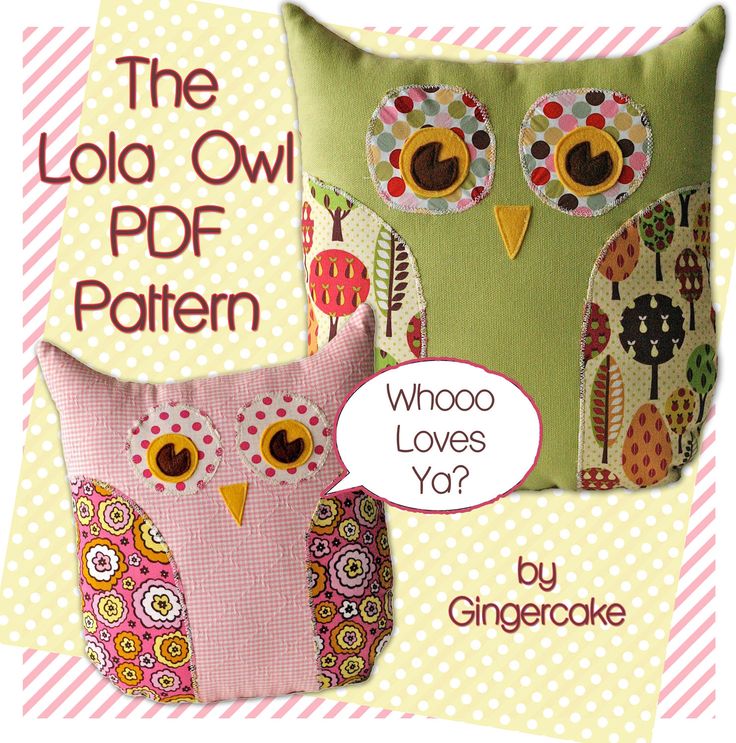 Owl Pillow Pdf Sewing Pattern The Lola And Bag - Easy Diy Owl Pillowcase Owl Pillow Pdf Sewing Pattern The Lola And Bag - Easy Diy Owl Pillowcase