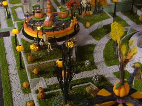dept 56 halloween village display final scream amusement park expanded