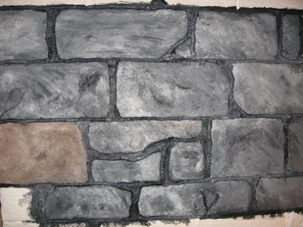 Faux Stone Wall From Foam Sheet Painted After Using Heat Gun To Faux Stone Wall From Foam Sheet Painted After Using Heat Gun To Make Brick Outlines Stage Set Design Pinterest And Ideas