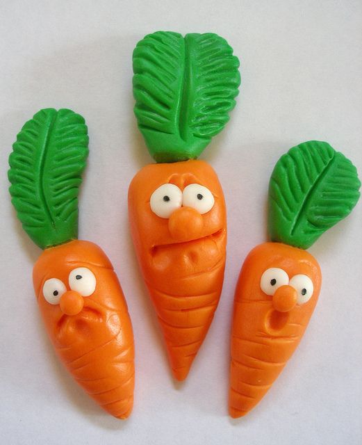 Fondant Carrot Cupcake Toppers by OccasionCreations, via ...