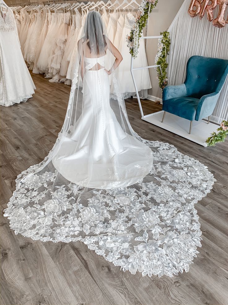 ALL-U Wedding Veil 4M3M Romantic Cathedral Length Lace Edge Soft Tulle Sheer Long White Bridal Veil ALL-U Wedding Veil 4M3M Romantic Cathedral Length Lace Edge Soft Tulle Sheer Long White Bridal Veil
