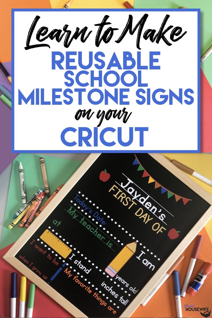 a poster with the words learn to make reusable school - stone signs on your cricut