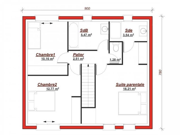 319 best Maison à étage images on Pinterest Floor plans, Homes and - plan maison 100m2 a etage 319 best Maison à étage images on Pinterest Floor plans, Homes and - plan maison 100m2 a etage
