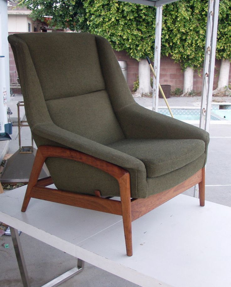 VINTAGE MID-CENTURY MODERN DANISH FOLKE OHLSSON RECLINER CHAIR FOR DUX : mid century recliner - islam-shia.org