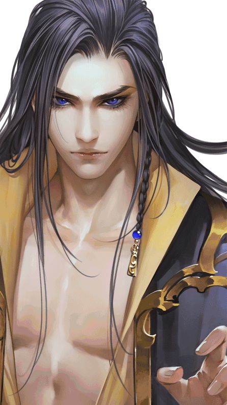 Long haired anime male