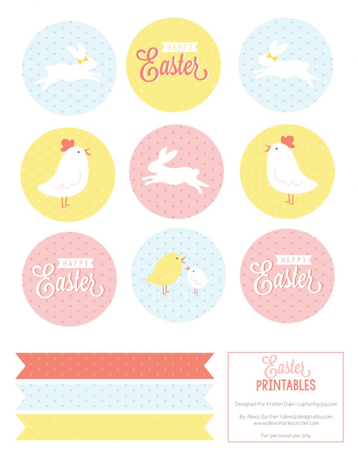Happy easter labels to print