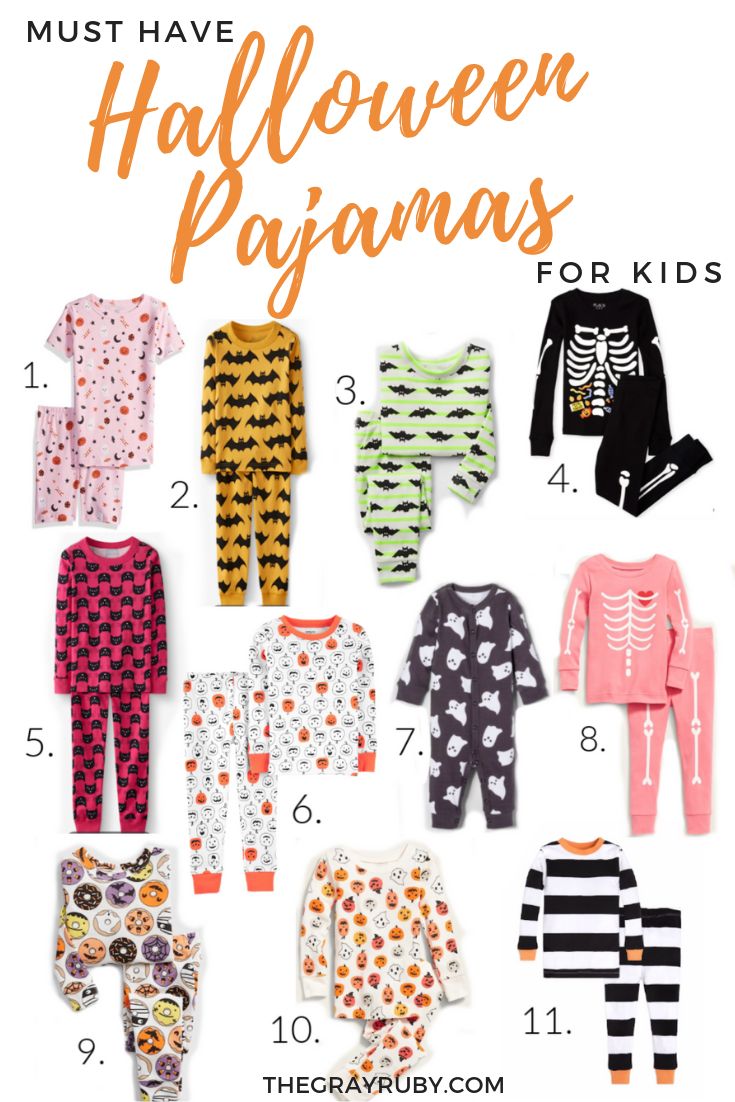 halloween pjs for kids. The best halloween pajamas for girls and boys #halloween