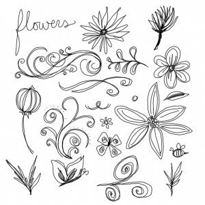 easy flower sketch